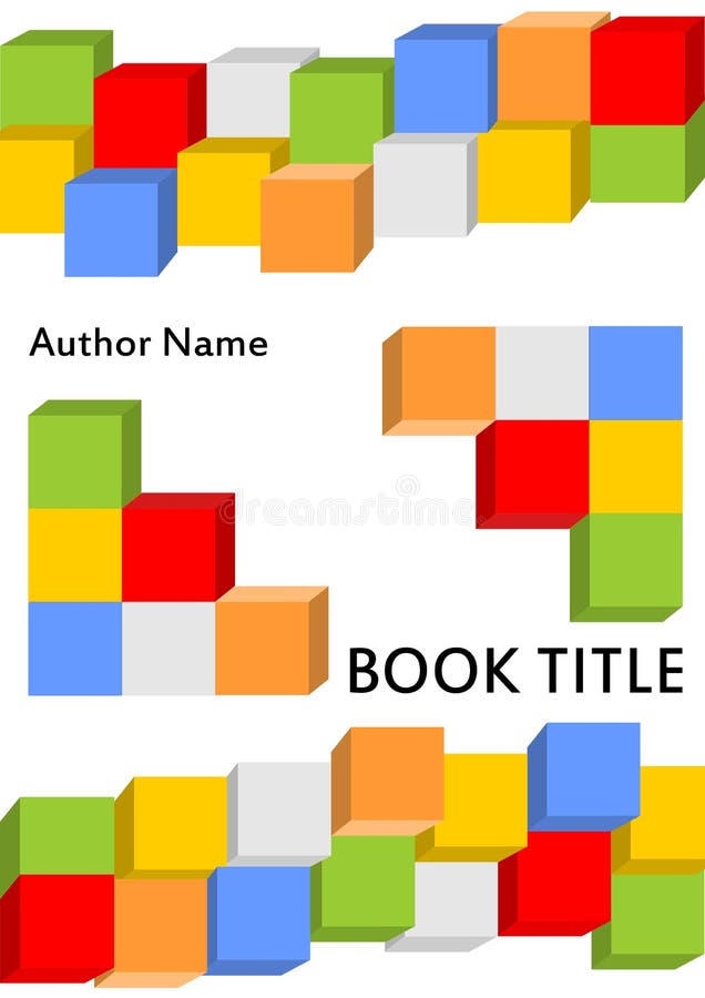 O molde de capa do livro no projeto moderno com o jogo colorido dos dados combinou em diferente ilustração do vetor O molde de capa do livro no projeto moderno com o jogo colorido dos dados combinou em diferente ilustração do vetor