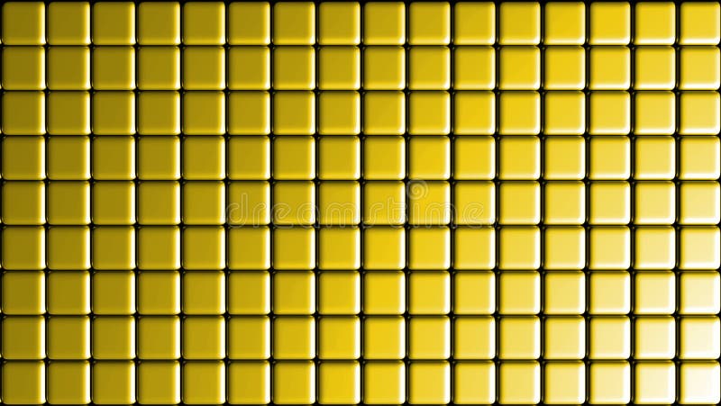 O mosaico Tinny esquadra o fundo amarelo da parede ilustração do vetor O mosaico Tinny esquadra o fundo amarelo da parede ilustração do vetor