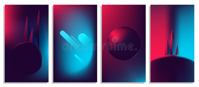 O néon claro abstrato colorido borrou inclinações, fundo futurista retro de 80 ` s ilustração do vetor O néon claro abstrato colorido borrou inclinações, fundo futurista retro de 80 ` s ilustração do vetor