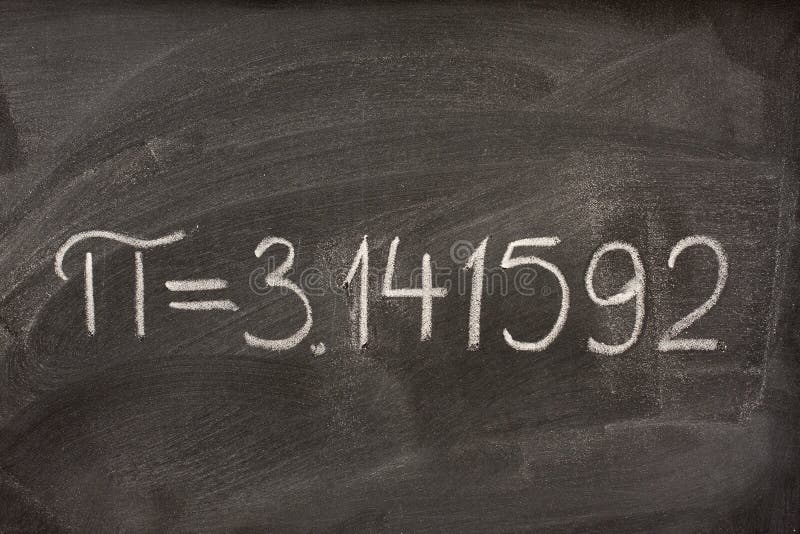 O número pi em um quadro-negro imagem de stock O número pi em um quadro-negro imagem de stock