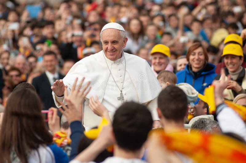 O Papa Francisco I cumprimenta ora??es em Cidade Estado do Vaticano, Roma, It?lia