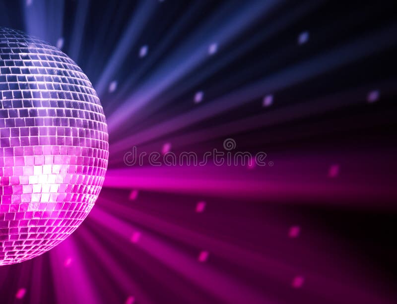 Party lights background with part of disco ball. Party lights background with part of disco ball