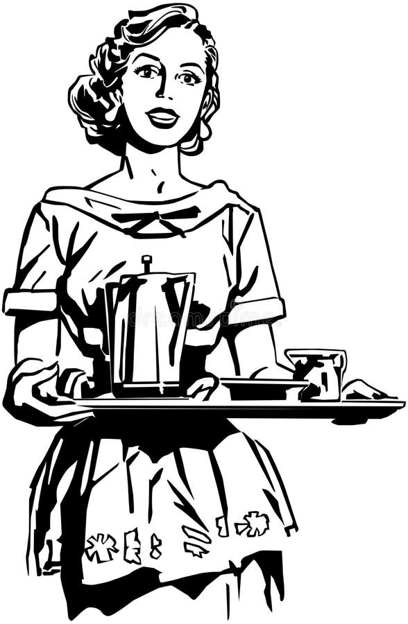 Pequeno-almoço servido ilustração do vetor