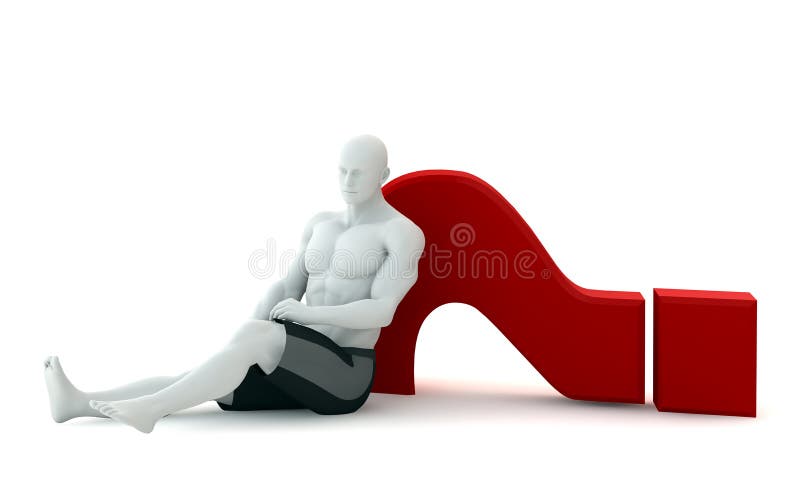 o pessoa 3D branco procura uma ideia ilustração do vetor o pessoa 3D branco procura uma ideia ilustração do vetor