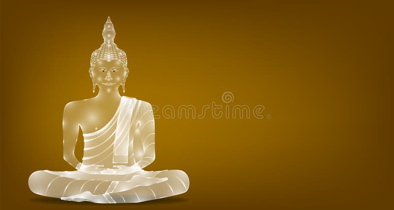 O phra de vidro branco luxuoso buddha da monge que senta-se para reza a liberação composta concentração Fundo colorido Ilustra??o ilustração stock O phra de vidro branco luxuoso buddha da monge que senta-se para reza a liberação composta concentração Fundo colorido Ilustra??o ilustração stock