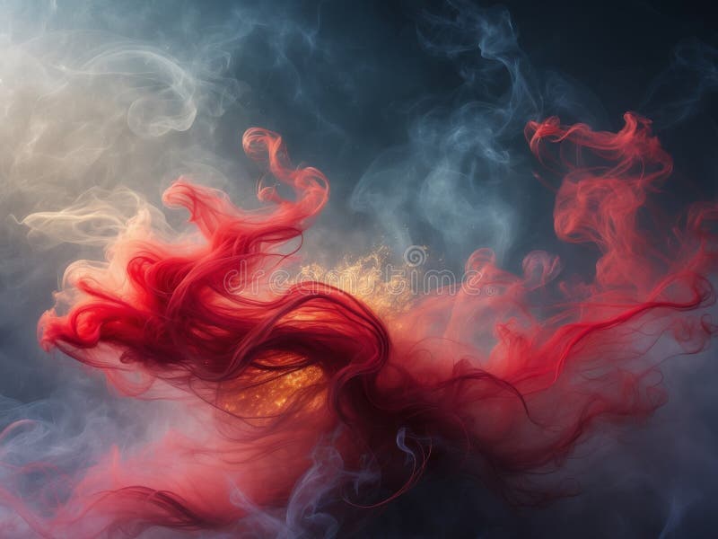 O piesă elegantă de artă abstractă Red Smoke, concepută pentru diferite proiecte și utilizări creative stock image