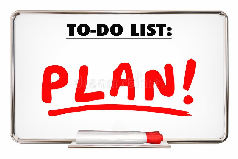 O plano para fazer a prioridade da palavra da escrita da lista organiza tarefas ilustração stock O plano para fazer a prioridade da palavra da escrita da lista organiza tarefas ilustração stock