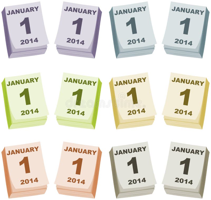 O primeiro dia do ano novo ilustração do vetor