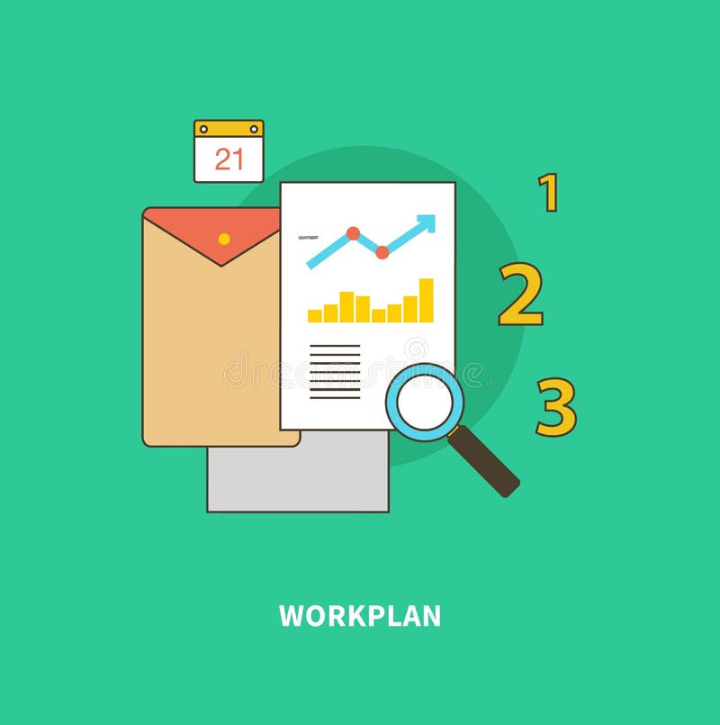 O processo de negócios da fase é formação de plano de trabalho ilustração stock O processo de negócios da fase é formação de plano de trabalho ilustração stock