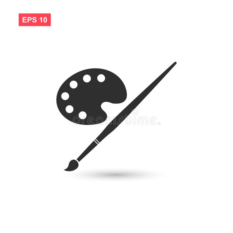 O projeto do vetor do ícone do pallete da pintura da arte isolou 3 ilustração do vetor O projeto do vetor do ícone do pallete da pintura da arte isolou 3 ilustração do vetor