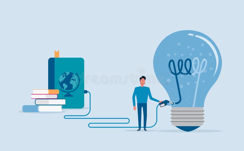 O projeto liso do vetor para criativo enche-se acima e conceito do poder de cérebro ilustração do vetor O projeto liso do vetor para criativo enche-se acima e conceito do poder de cérebro ilustração do vetor