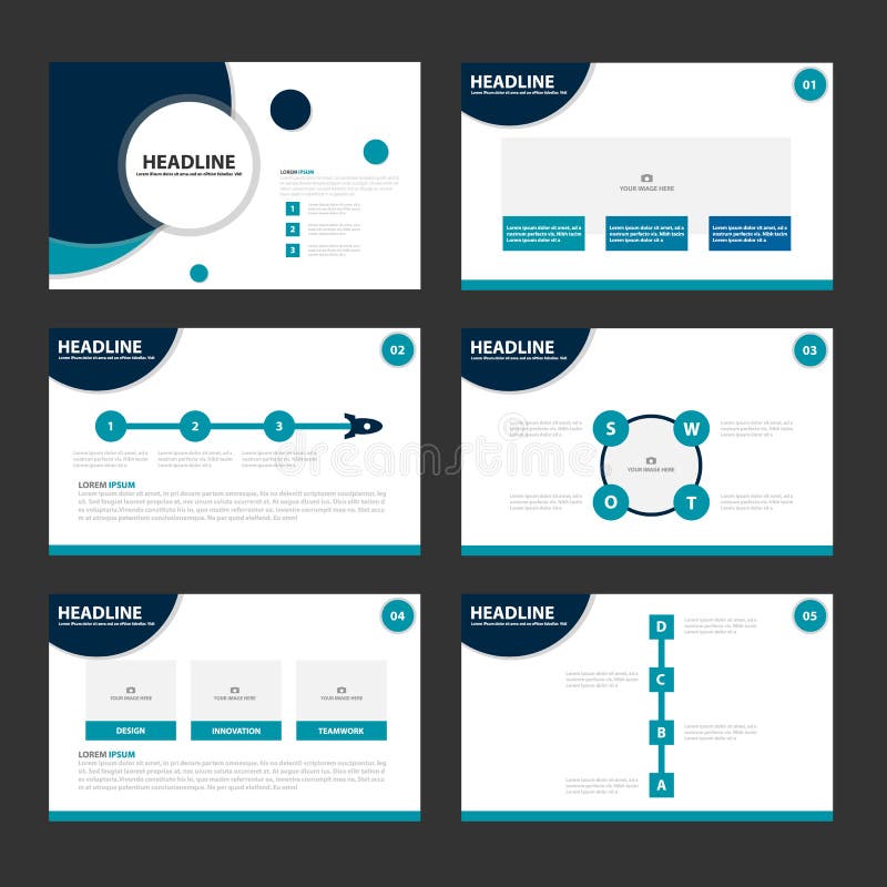 O projeto liso dos elementos azuis de Infographic dos moldes da apresentação do círculo ajustou-se para o mercado do folheto do i ilustração do vetor O projeto liso dos elementos azuis de Infographic dos moldes da apresentação do círculo ajustou-se para o mercado do folheto do i ilustração do vetor