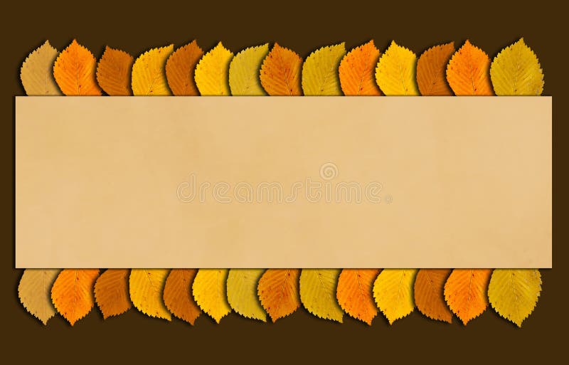 O quadro do outono e da ação de graças com outono coloriu as folhas Fundo do tempo de queda com espaço da cópia para seu texto ilustração stock O quadro do outono e da ação de graças com outono coloriu as folhas Fundo do tempo de queda com espaço da cópia para seu texto ilustração stock
