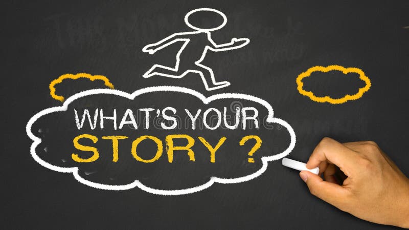 Qual é a sua história imagem de stock royalty free