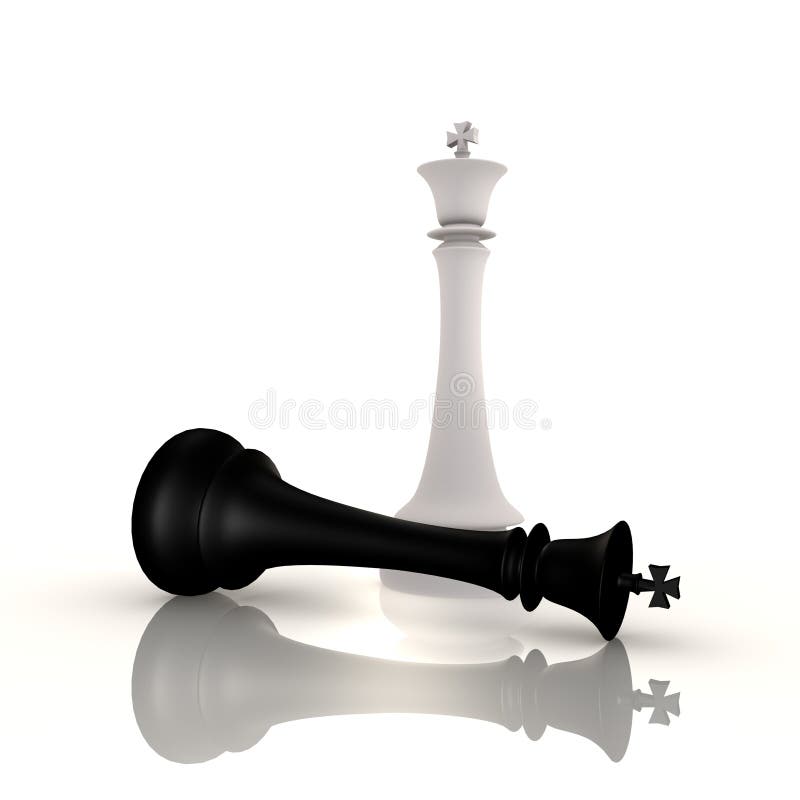 duas peças de xadrez são rei e rainha derrotada, em fundo de concreto.  19566303 Foto de stock no Vecteezy