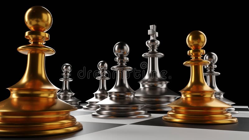 o rei no jogo de xadrez de batalha fica no tabuleiro de xadrez com fundo  preto isolado. negócio de conceito 9168811 Foto de stock no Vecteezy