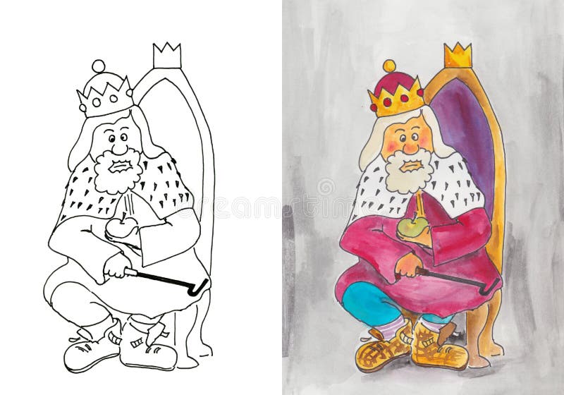 O rei idoso ilustração stock O rei idoso ilustração stock