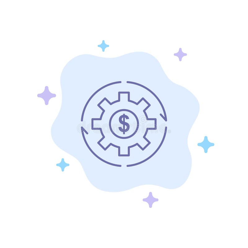 O rendimento, capital, salário, faz, fazendo, o dinheiro, ícone azul do lucro no fundo abstrato da nuvem ilustração do vetor O rendimento, capital, salário, faz, fazendo, o dinheiro, ícone azul do lucro no fundo abstrato da nuvem ilustração do vetor