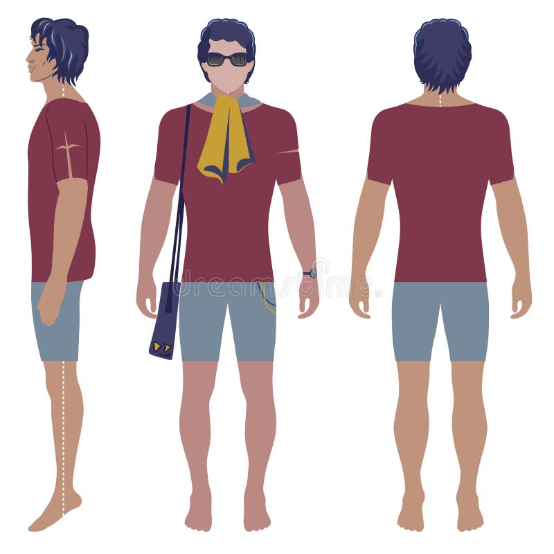 O ` s do homem ondulou a silhueta dirigida ilustração stock O ` s do homem ondulou a silhueta dirigida ilustração stock
