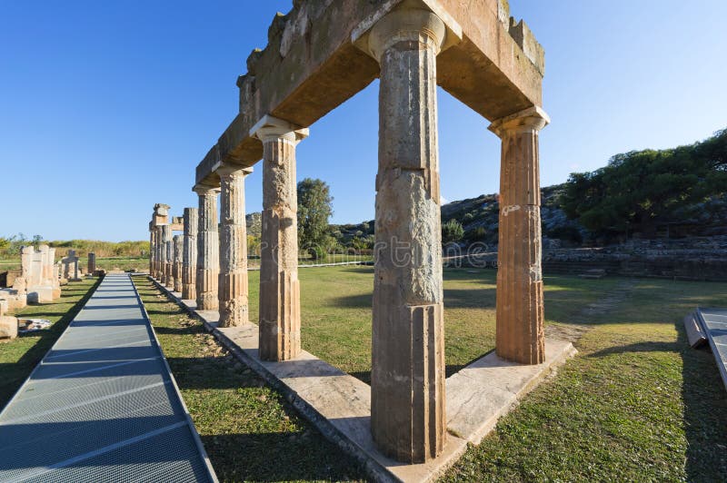 View of the sanctuary of Artemis at Brauron, Attica - Greece. View of the sanctuary of Artemis at Brauron, Attica - Greece.