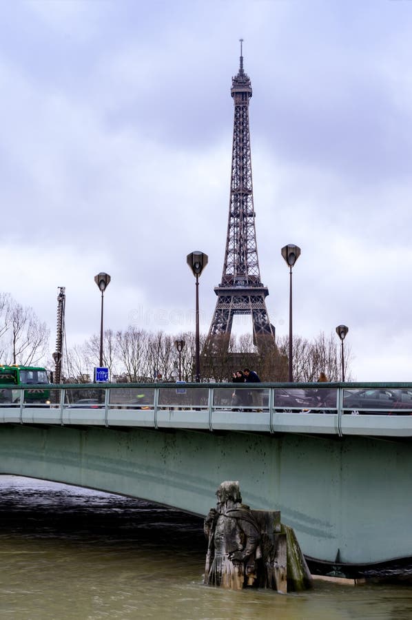 O Seine em Paris na inundação foto de stock royalty free O Seine em Paris na inundação foto de stock royalty free