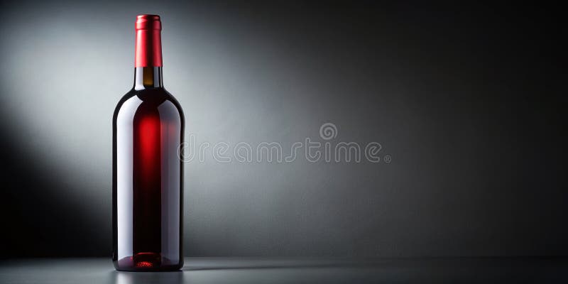 O sticlă de vin roșu și uimitor, o imagine uimitoare a vieții perfectă pentru fundalul designului etichetei de vin și pentru batjo. Această imagine captivantă prezintă o singură sticlă elegantă de vin roșu capturată meticulos într-un cadru profesional de viață. nuanțele și texturile bogate ale sticlei sunt făcute frumos evidențiind curbele și reflexiile subtile ale sticlei. iluminatul perfect evidențiază forma sticlelor și creează un cadru sofisticat pentru prezentarea designului etichetei vinului sau a machetelor. ideal pentru