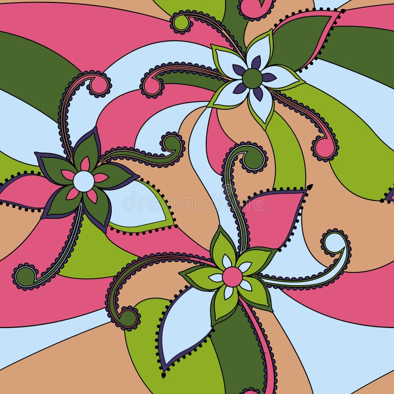 O sumário floresce colorido ilustração royalty free O sumário floresce colorido ilustração royalty free
