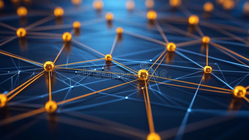 O suprafață întunecată cu conexiuni strălucitoare la rețea simbolizează progresul tehnologiei digitale royalty free stock image