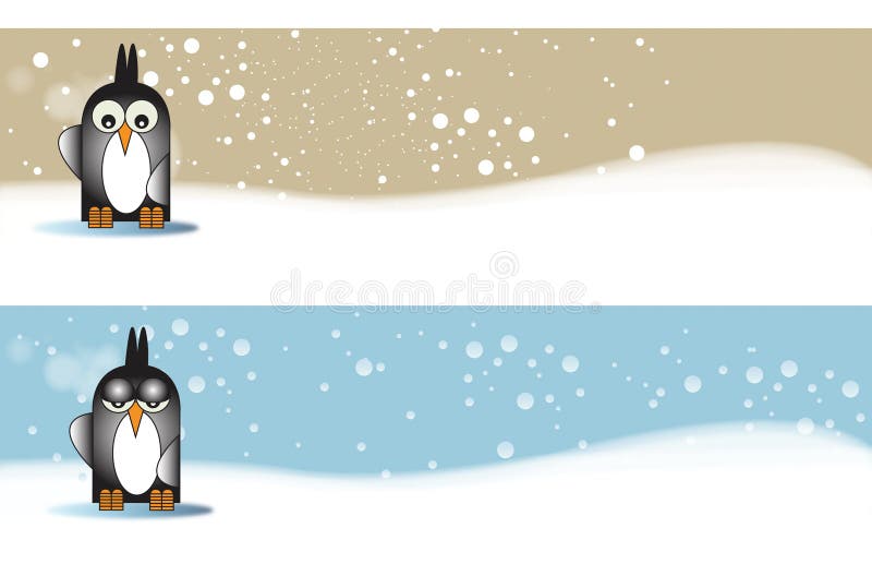o temacie sztandaru penguine ilustracji o temacie sztandaru penguine ilustracji