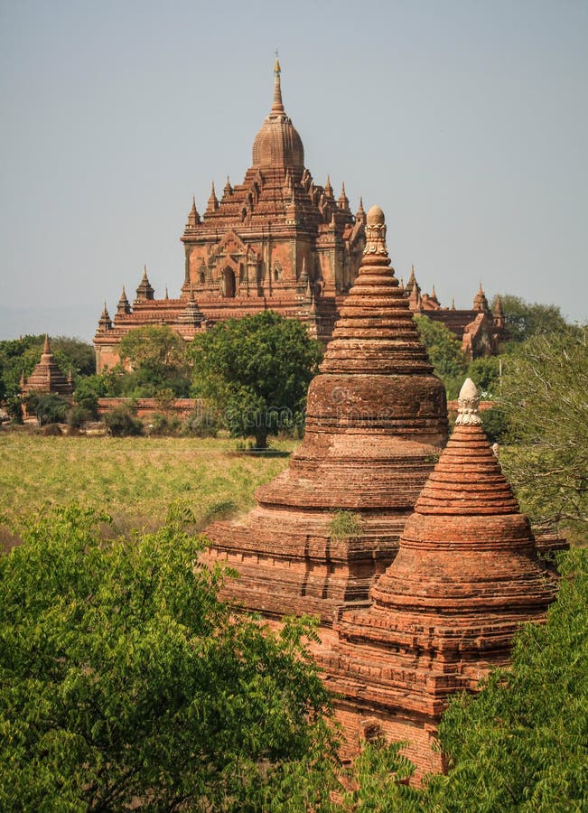 O templo de Sulamani, bagan, região de Mandalay, Myanmar imagens de stock O templo de Sulamani, bagan, região de Mandalay, Myanmar imagens de stock