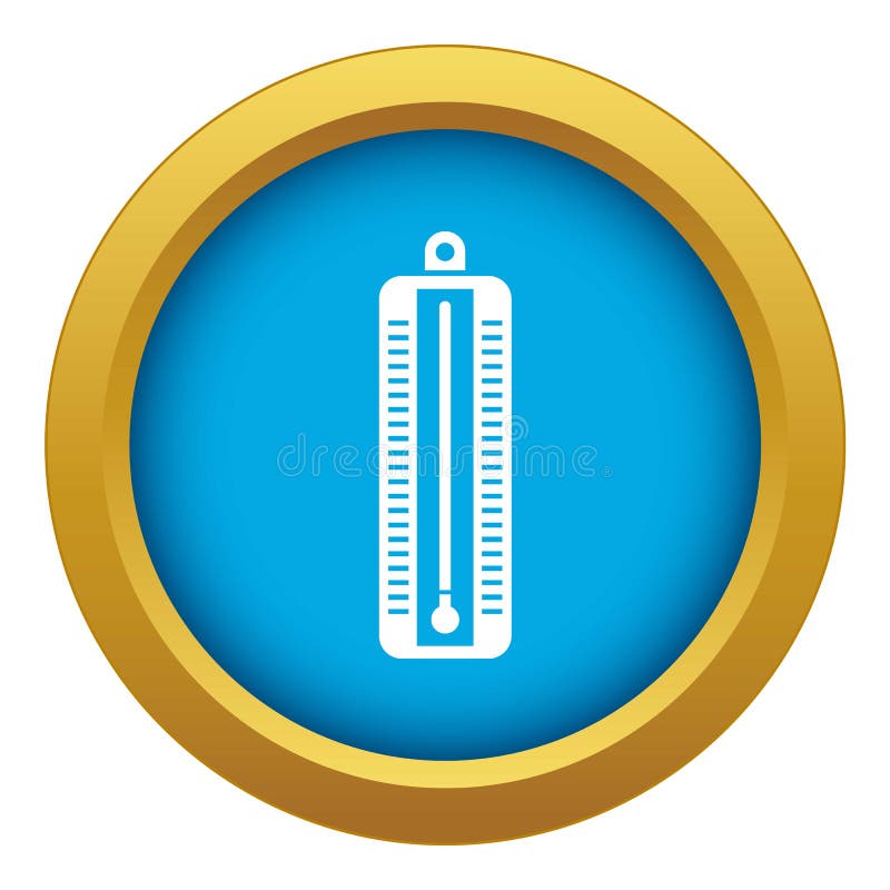 O term?metro indica o vetor azul do ?cone da baixa temperatura isolado ilustração stock O term?metro indica o vetor azul do ?cone da baixa temperatura isolado ilustração stock