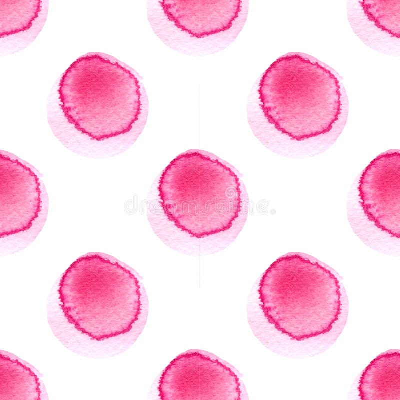 O teste padrão abstrato com da aquarela circunda nas máscaras rosa e branco Às bolinhas tirado mão Textura para a matéria têxtil, ilustração royalty free O teste padrão abstrato com da aquarela circunda nas máscaras rosa e branco Às bolinhas tirado mão Textura para a matéria têxtil, ilustração royalty free