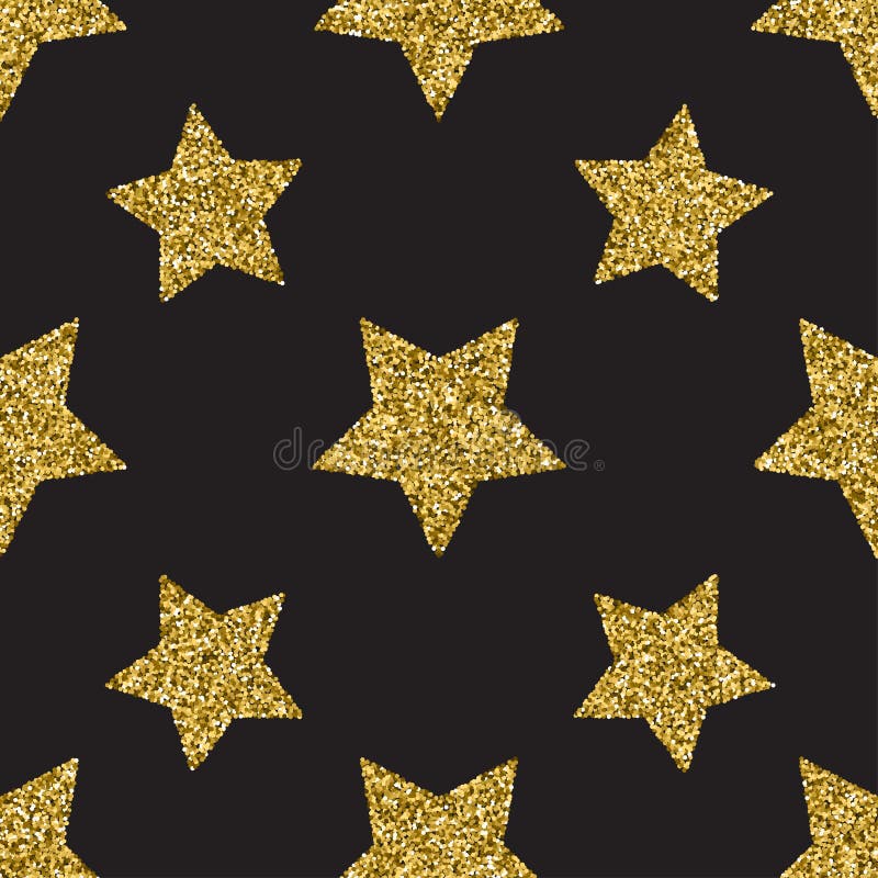 O teste padrão sem emenda com brilho do ouro textured estrelas no fundo escuro ilustração royalty free O teste padrão sem emenda com brilho do ouro textured estrelas no fundo escuro ilustração royalty free
