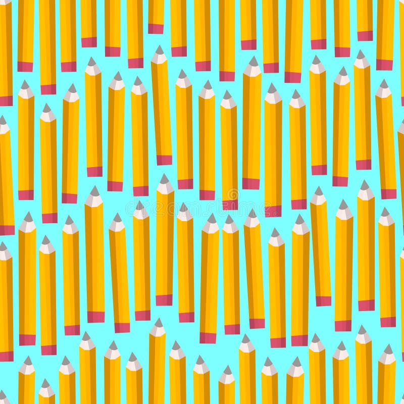 O teste padrão sem emenda com corrige no fundo branco De volta à textura da escola com lápis cômicos Ilustração do vetor ilustração stock O teste padrão sem emenda com corrige no fundo branco De volta à textura da escola com lápis cômicos Ilustração do vetor ilustração stock