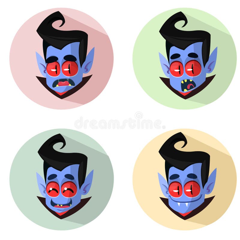 Personagem De Desenho Animado De Vampiro No Fundo Do Cemitério Noturno.  Ilustração De Halloween De Criatura Engraçada. Pacote, Cartaz Ou Design De  Convite De Saudação. Vector Isolado Royalty Free SVG, Cliparts, Vetores