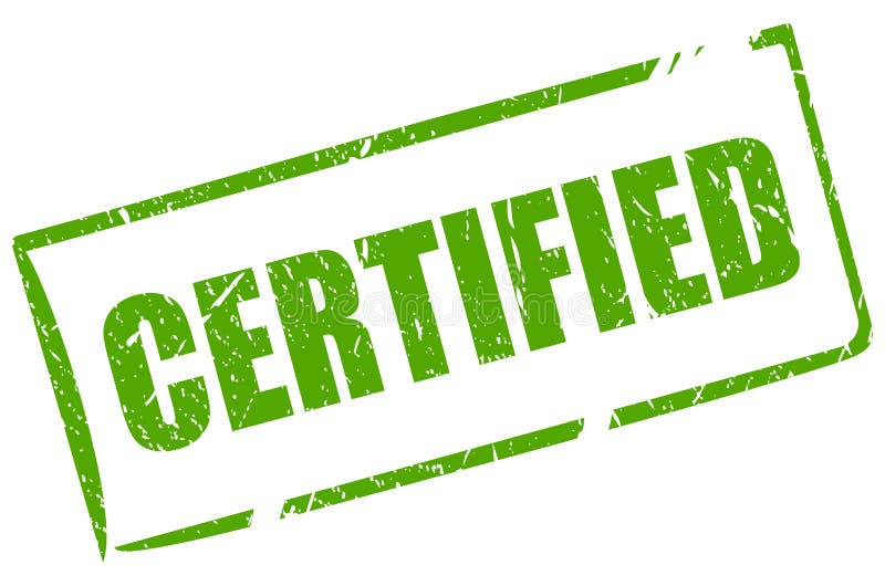 O verde certificou o selo do grunge ilustração stock O verde certificou o selo do grunge ilustração stock