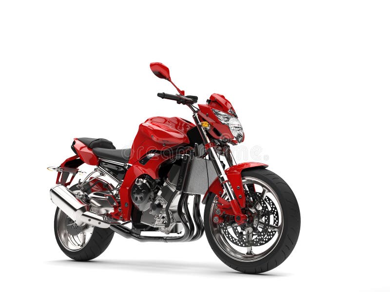 O vermelho bonito ostenta a motocicleta ilustração do vetor O vermelho bonito ostenta a motocicleta ilustração do vetor