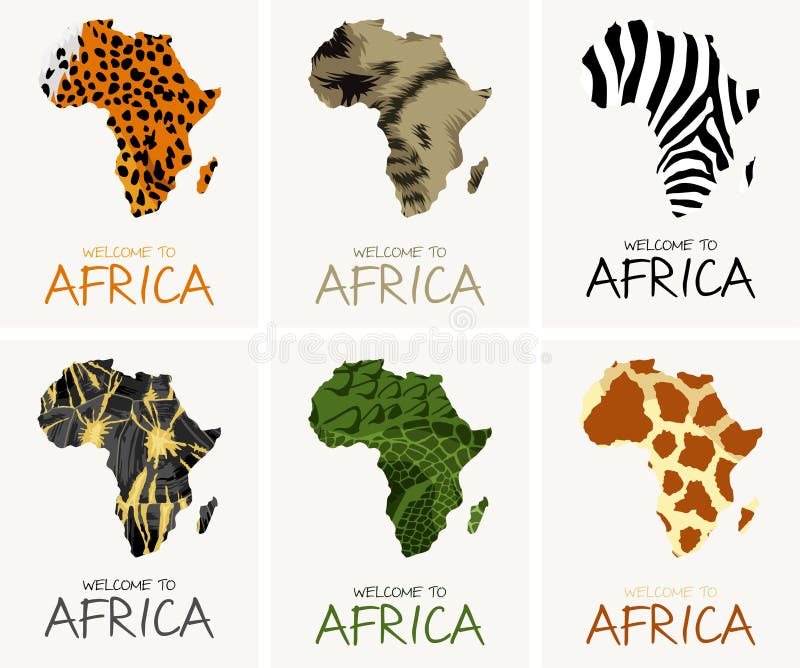 O vetor ajustado com texturas africanas traça a ilustração ilustração royalty free O vetor ajustado com texturas africanas traça a ilustração ilustração royalty free