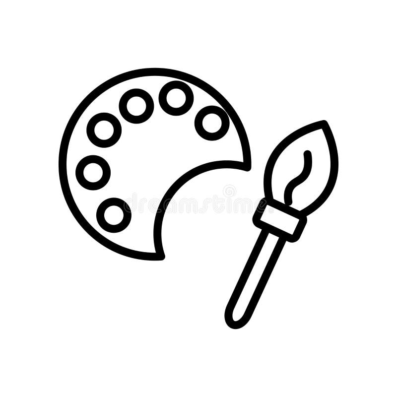 O vetor do ícone das cores isolado no fundo branco, colore elementos do sinal, da linha e do esboço no estilo linear ilustração do vetor O vetor do ícone das cores isolado no fundo branco, colore elementos do sinal, da linha e do esboço no estilo linear ilustração do vetor