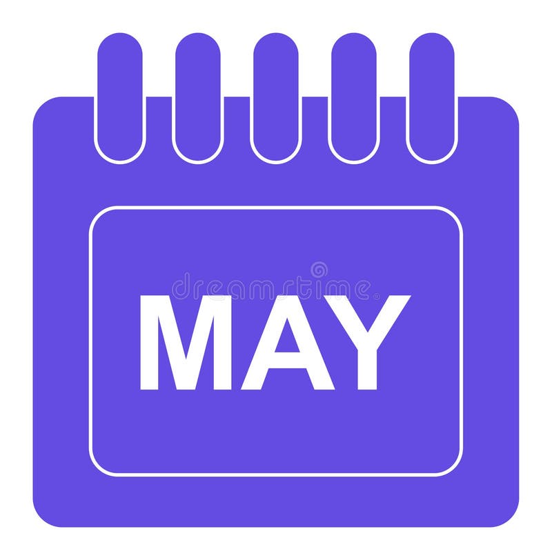 Vetor pode estar no ícone do calendário mensal de maio ilustração do vetor