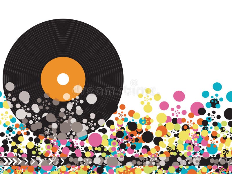 O vinil estala pontos do disco ilustração stock O vinil estala pontos do disco ilustração stock