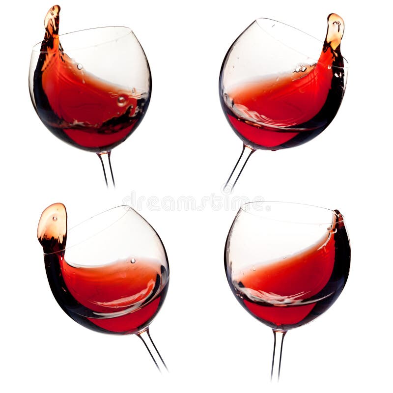 Salpicos de vinho variados foto de stock