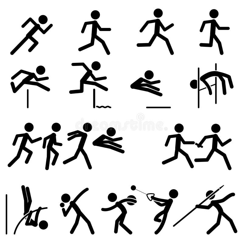 O ícone do pictograma do esporte ajustou a trilha 02 &amp; o campo