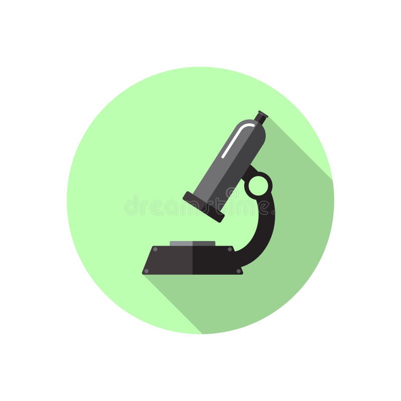 O ícone liso colorido, vector em volta do projeto com sombra Microscópio do laboratório Ilustração do laboratório, da ciência e d ilustração do vetor O ícone liso colorido, vector em volta do projeto com sombra Microscópio do laboratório Ilustração do laboratório, da ciência e d ilustração do vetor