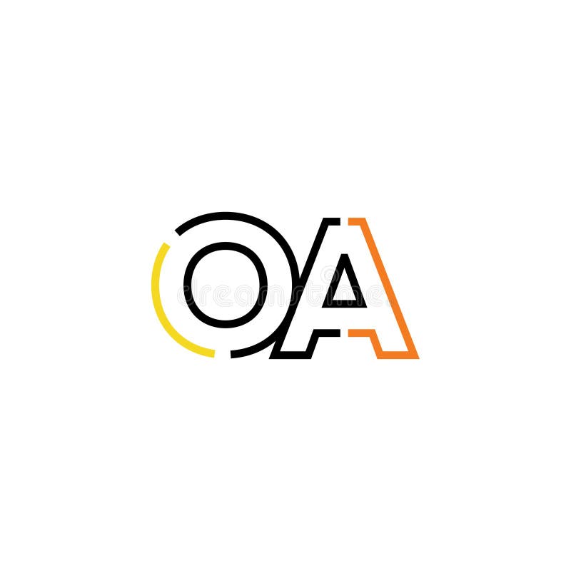 OA Logo Monogram with Modern Style Concept Design Template Stock Vector