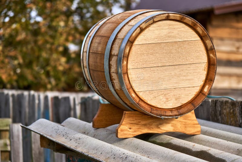 Oak barrel for storage stock image. Image of barrel 103707015