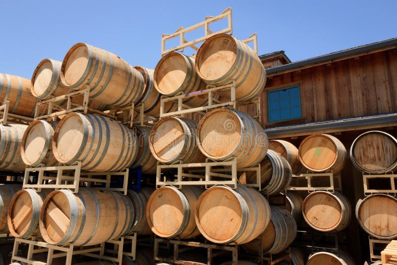 Oak Barrels, Roblar Winery and Vineyard