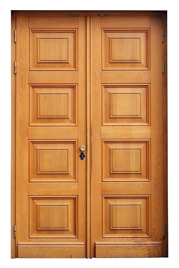 Oak vintage door of amber color.