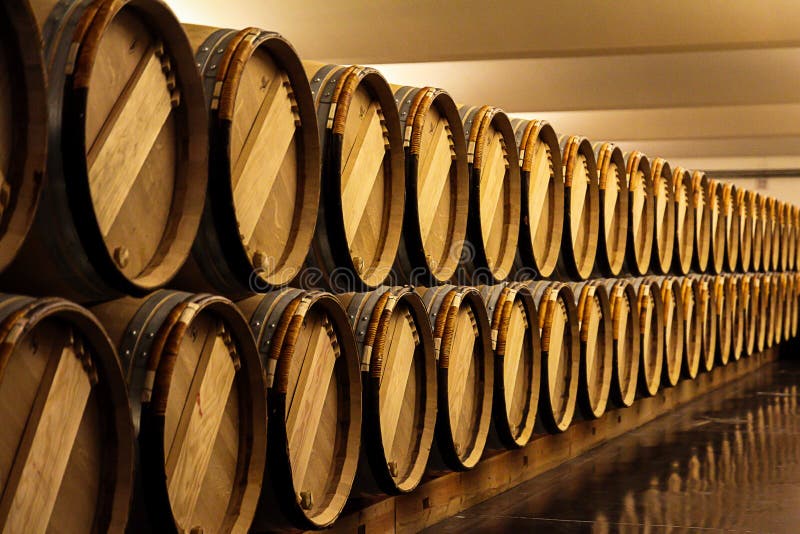 Oak wine barrels stock image. Image of cask, traditional 54961127