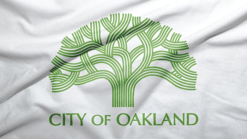 Oakland van californië onder amerikaanse vlag